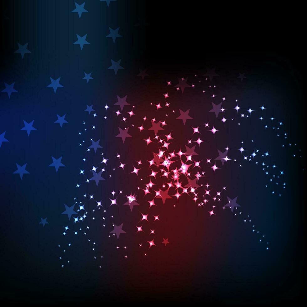 Blue and red stars decorated background. vector