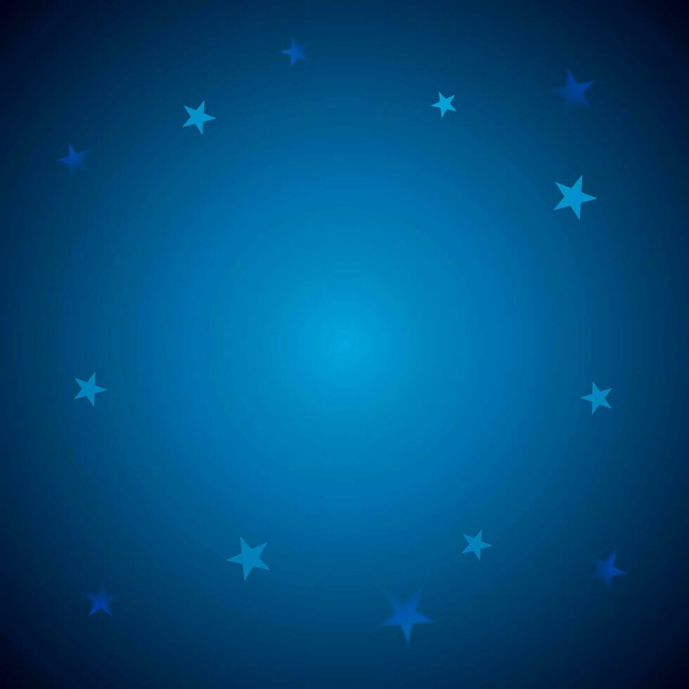 Shiny blue stars decorated background. vector