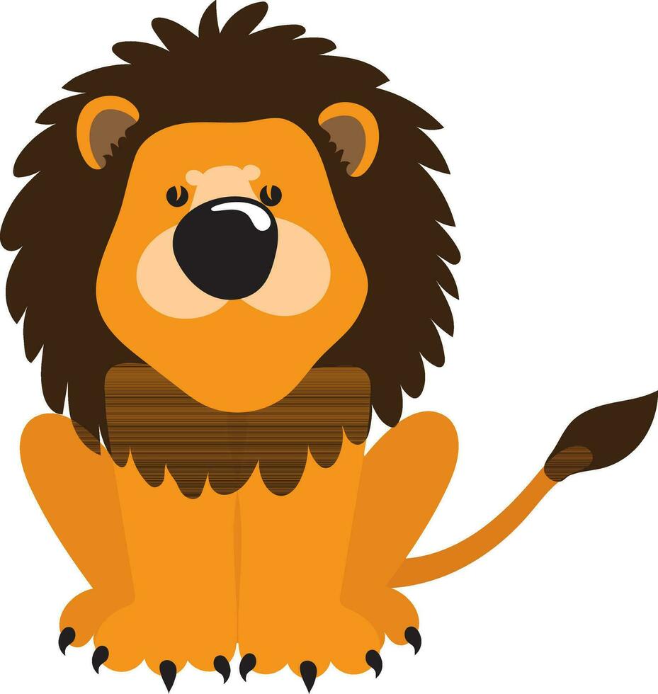 dibujos animados personaje de un león. vector