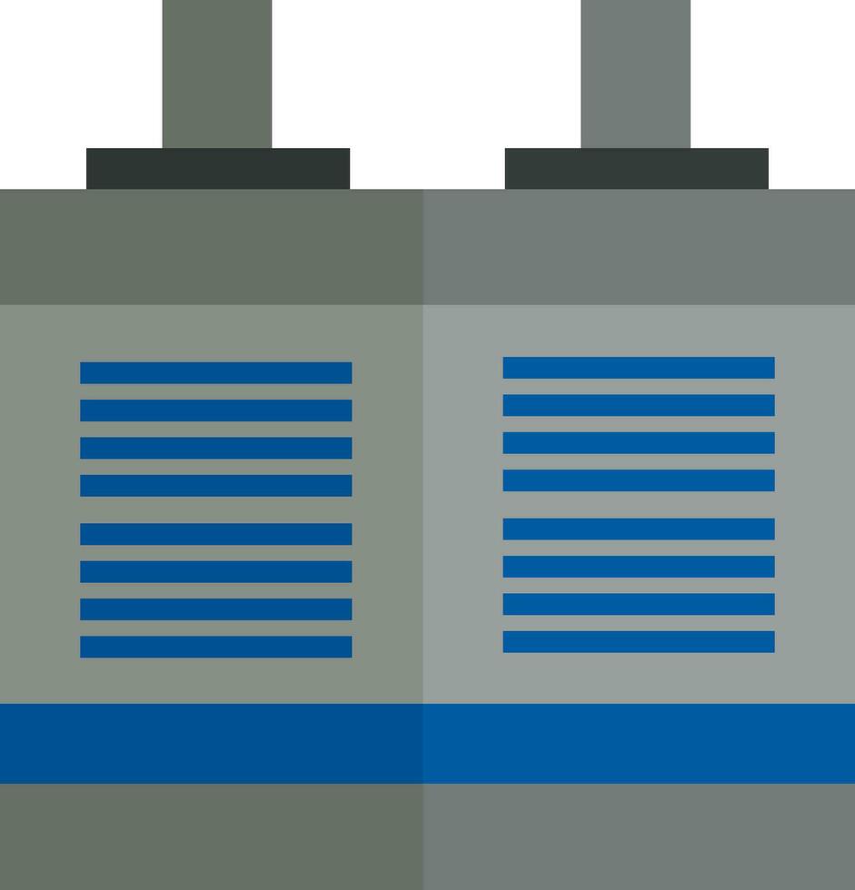 Illustration of electric transformer in half shadow style. vector