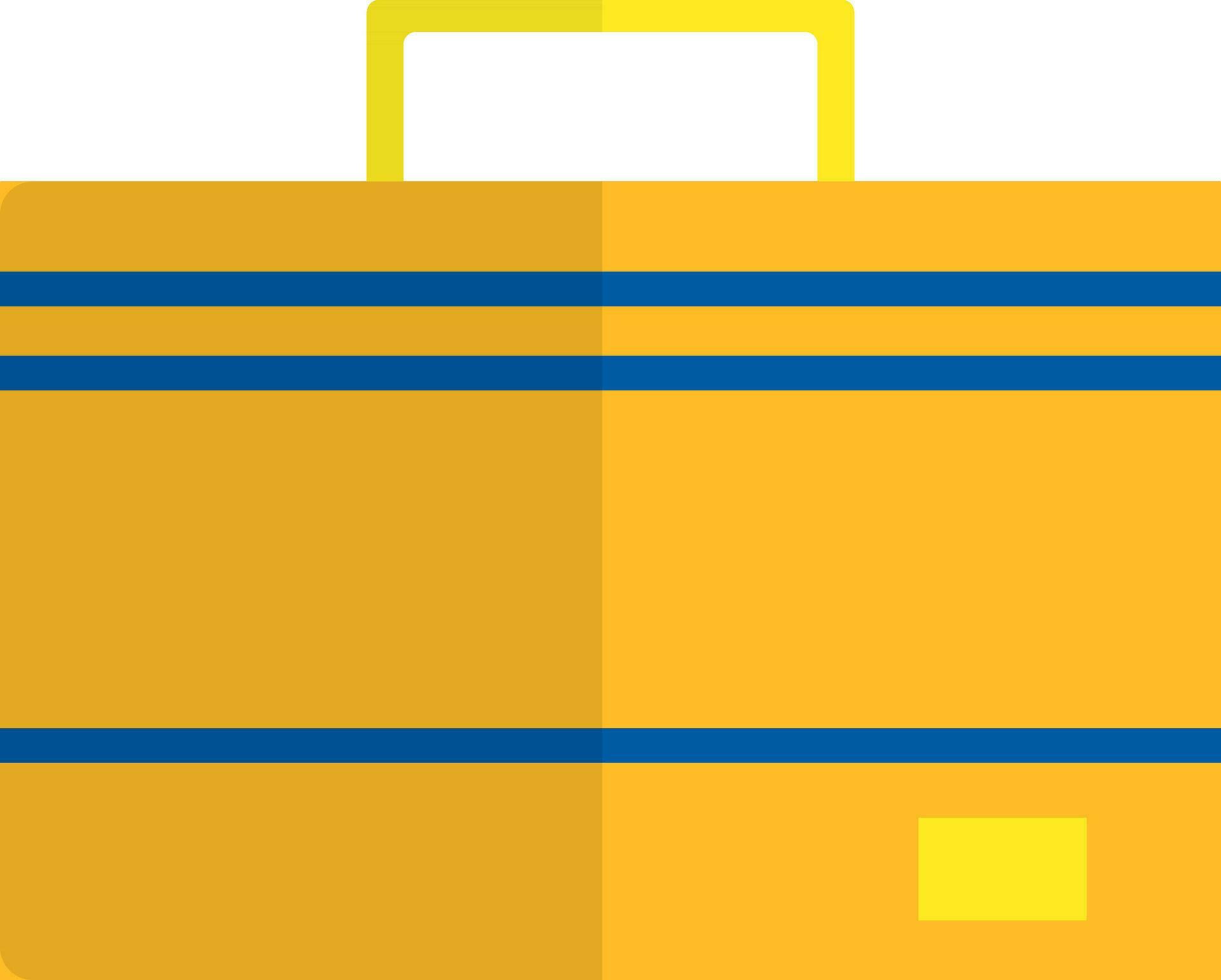 Illustration of rectangular shape briefcase in half shadow. 24836413