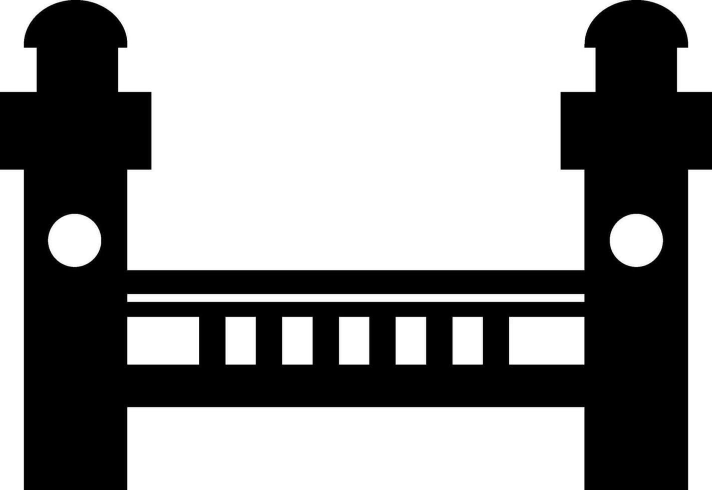 ilustración de puente aislado en blanco antecedentes. vector