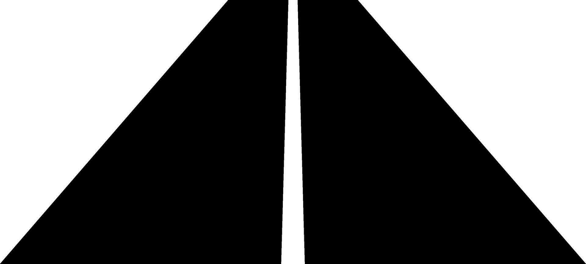 Icon or illustration of runway in black and white color. vector