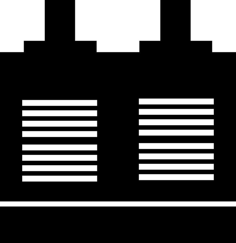Illustration of electric transformer in flat style. vector
