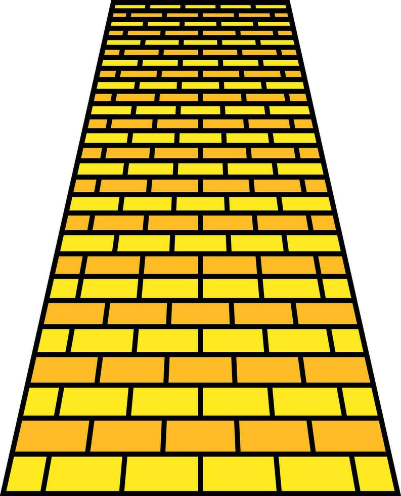 Illustration of airport runway in yellow color. vector