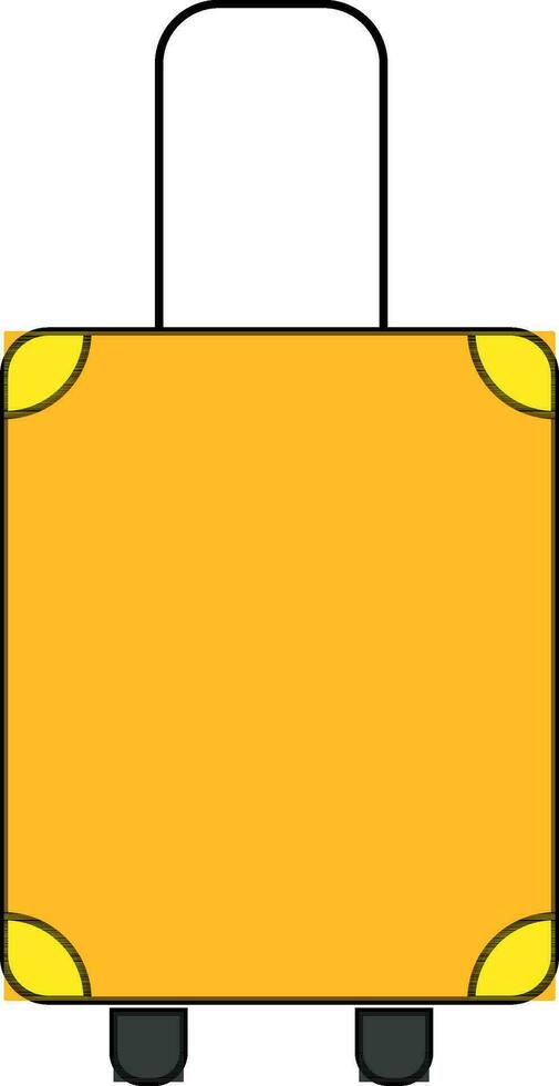 Isolated trolley bag in flat style. vector