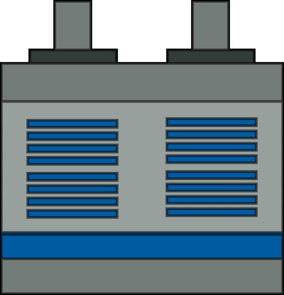 Illustration of electric transformer in flat style. vector
