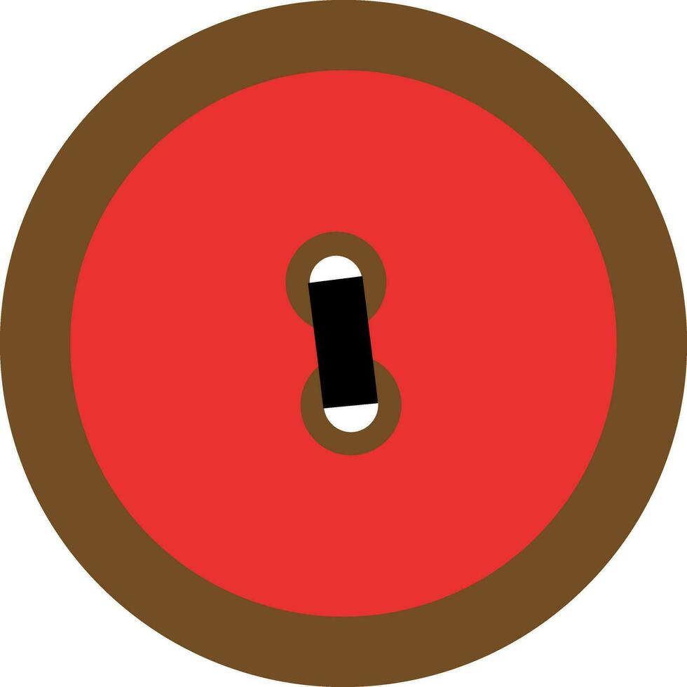 Isolated icon of a sewing button. vector