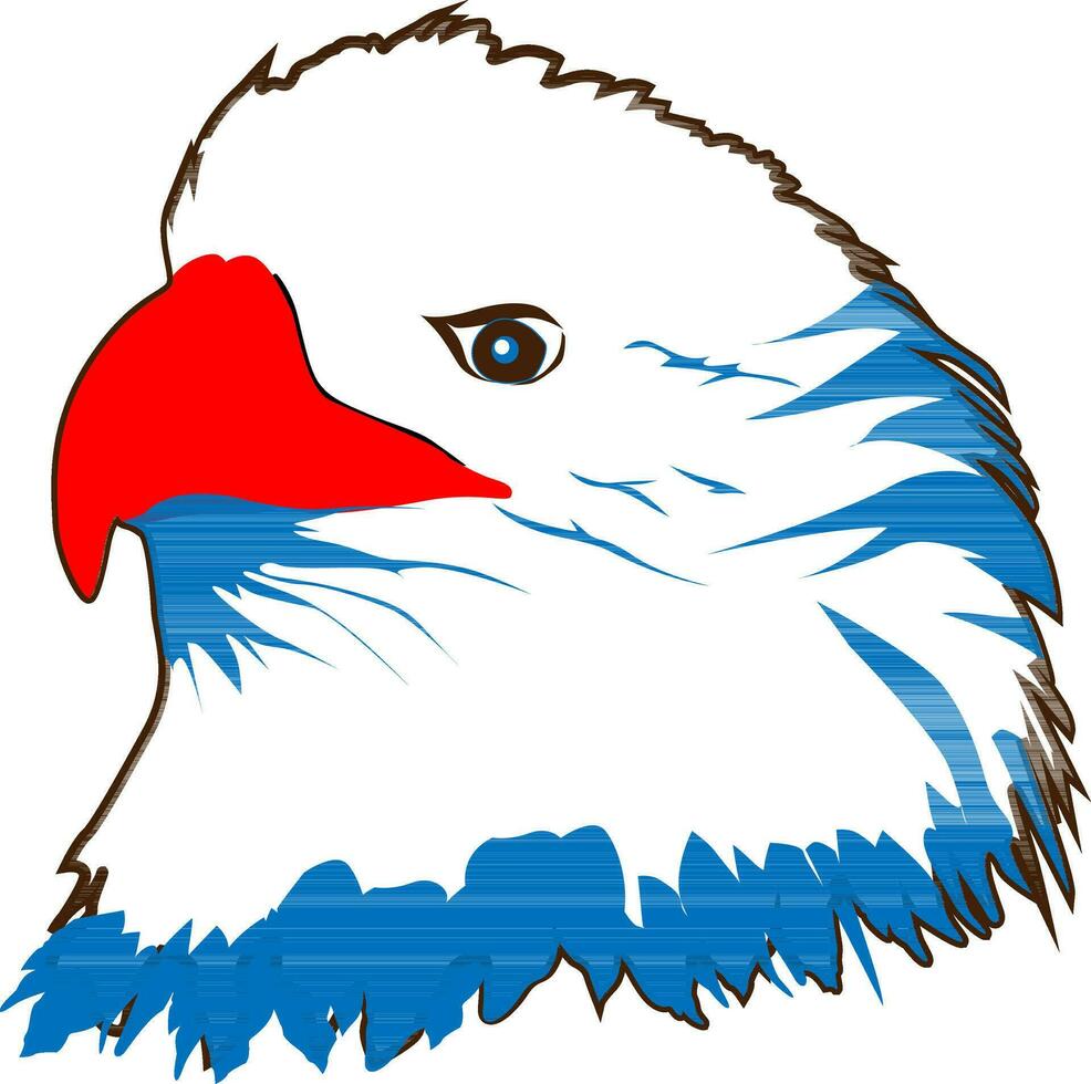 Illustration of an eagle. vector