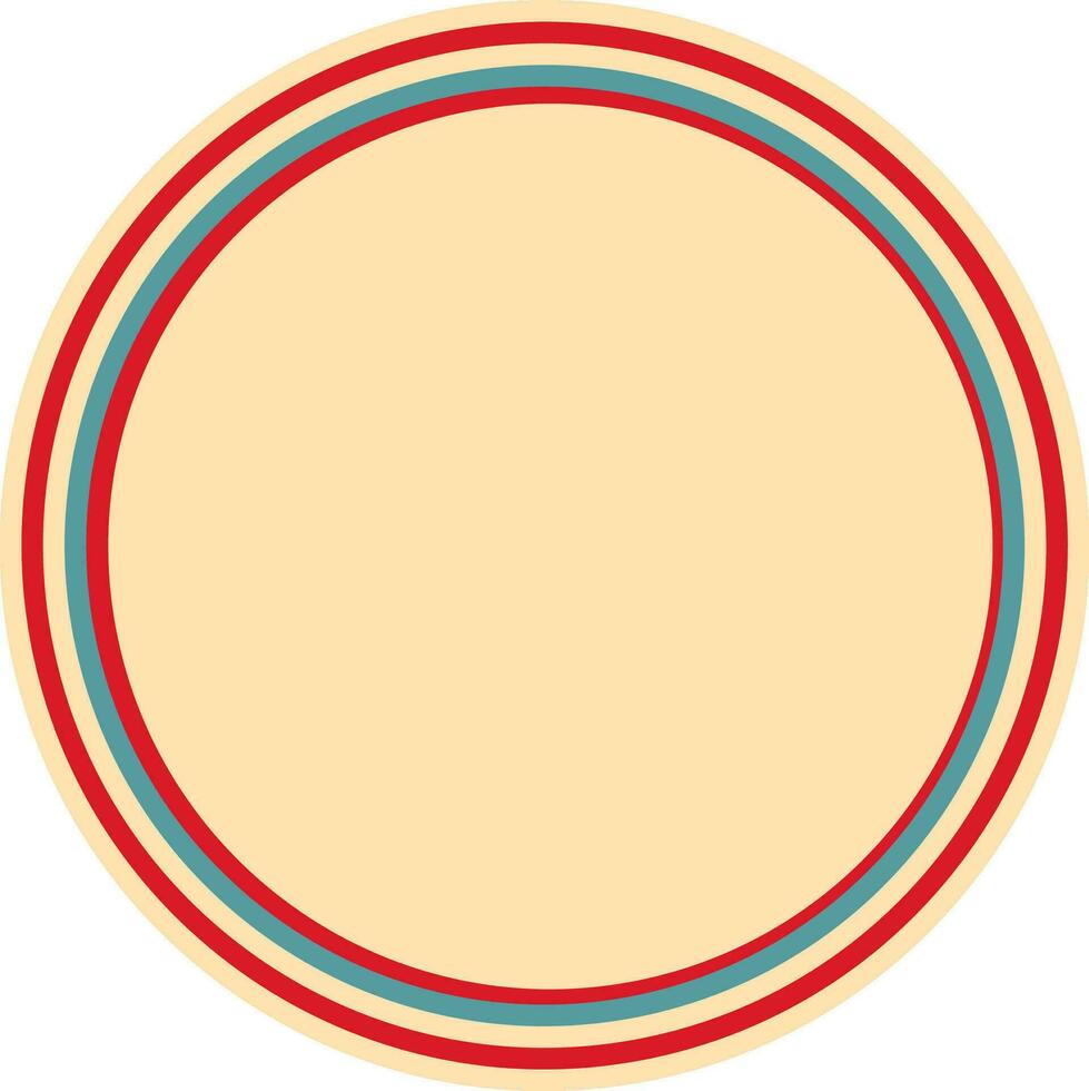 Circular frame made with colorful rings. vector