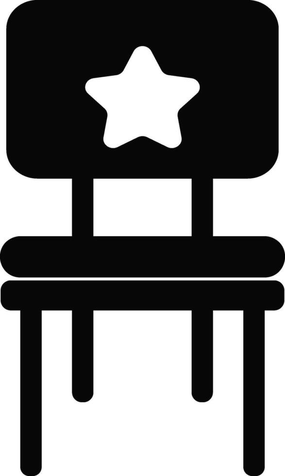 Black chair on white background. vector