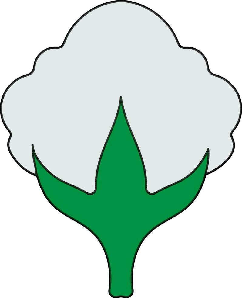 algodón planta icono para agricultura en carrera estilo. vector