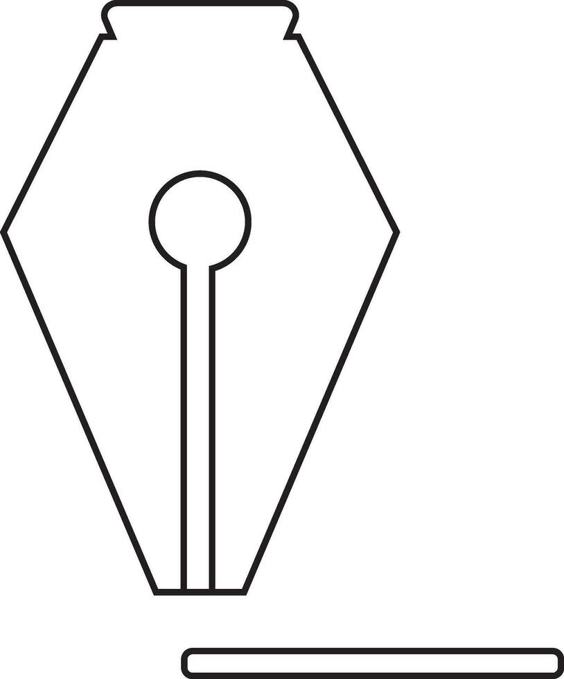 Fountain pen nib icon in illustration. vector