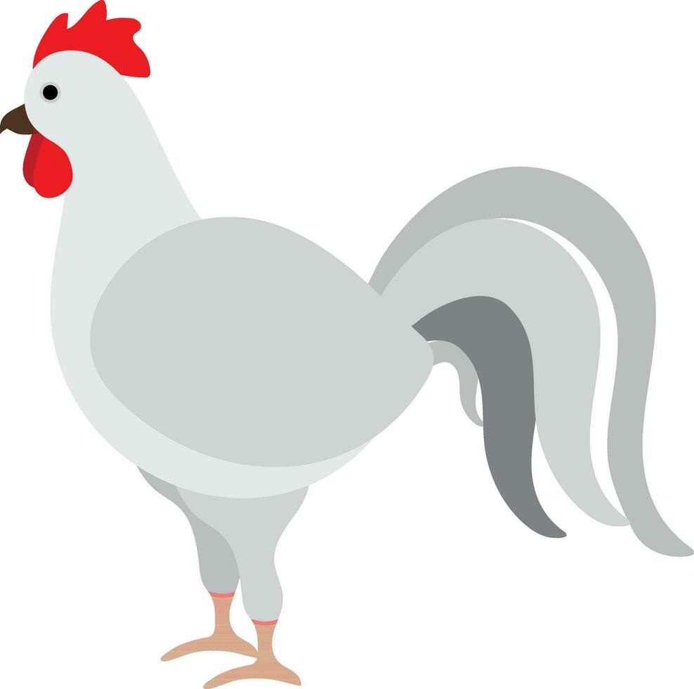 Illustration of cock icon for poultry concept. vector