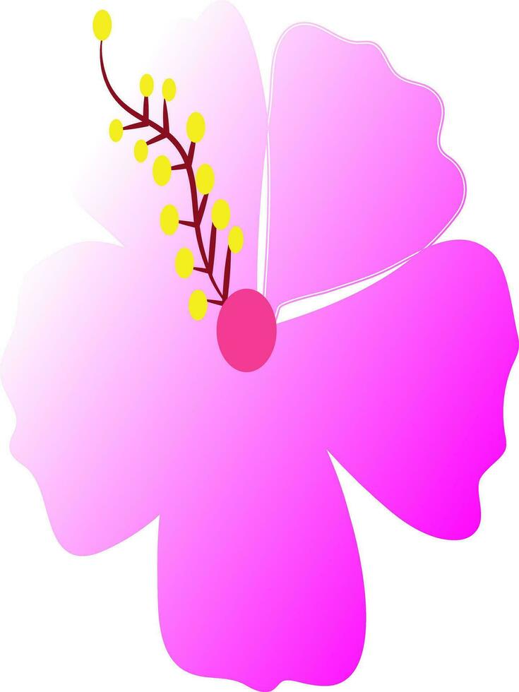 papel en rosado hibisco flor hermosa color. vector