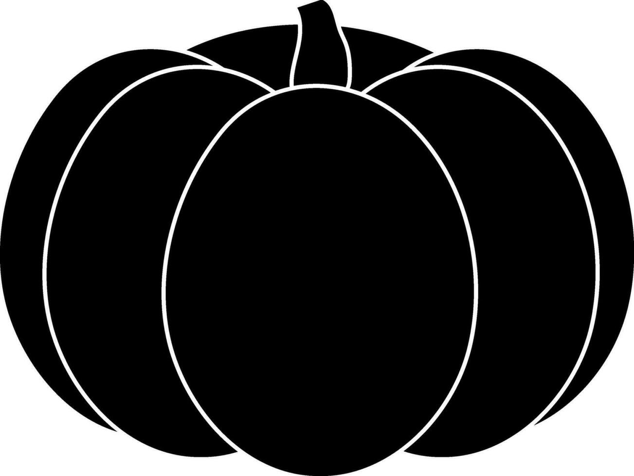 Pumpkin icon in glyph style for agriculture. vector