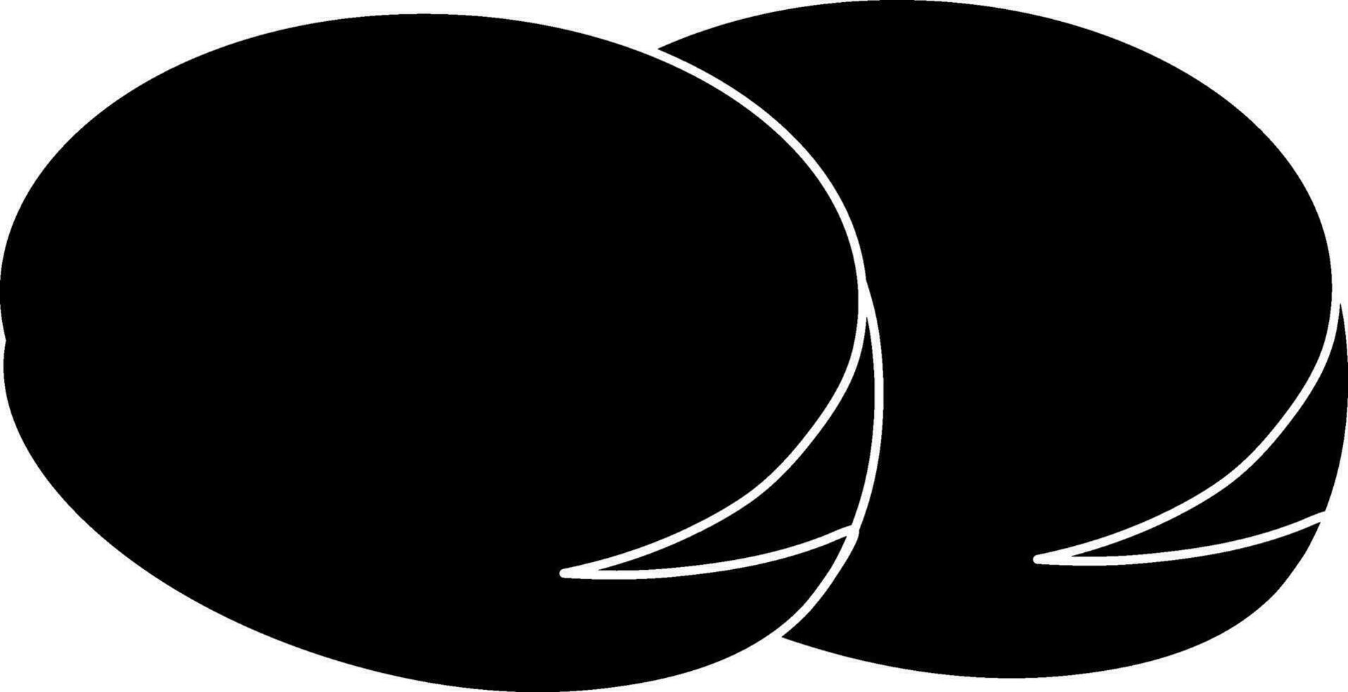 Illustration of two seed icon in black style. vector