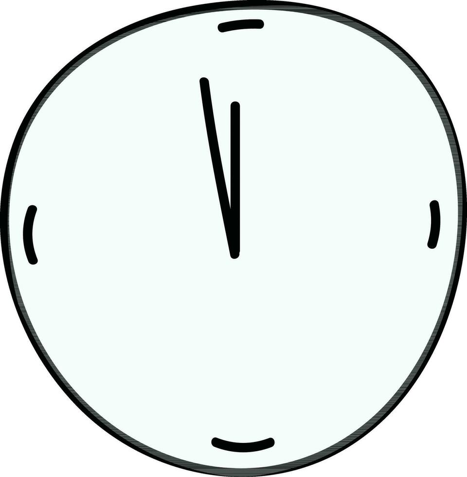 Line art illustration of watch in flat style. vector