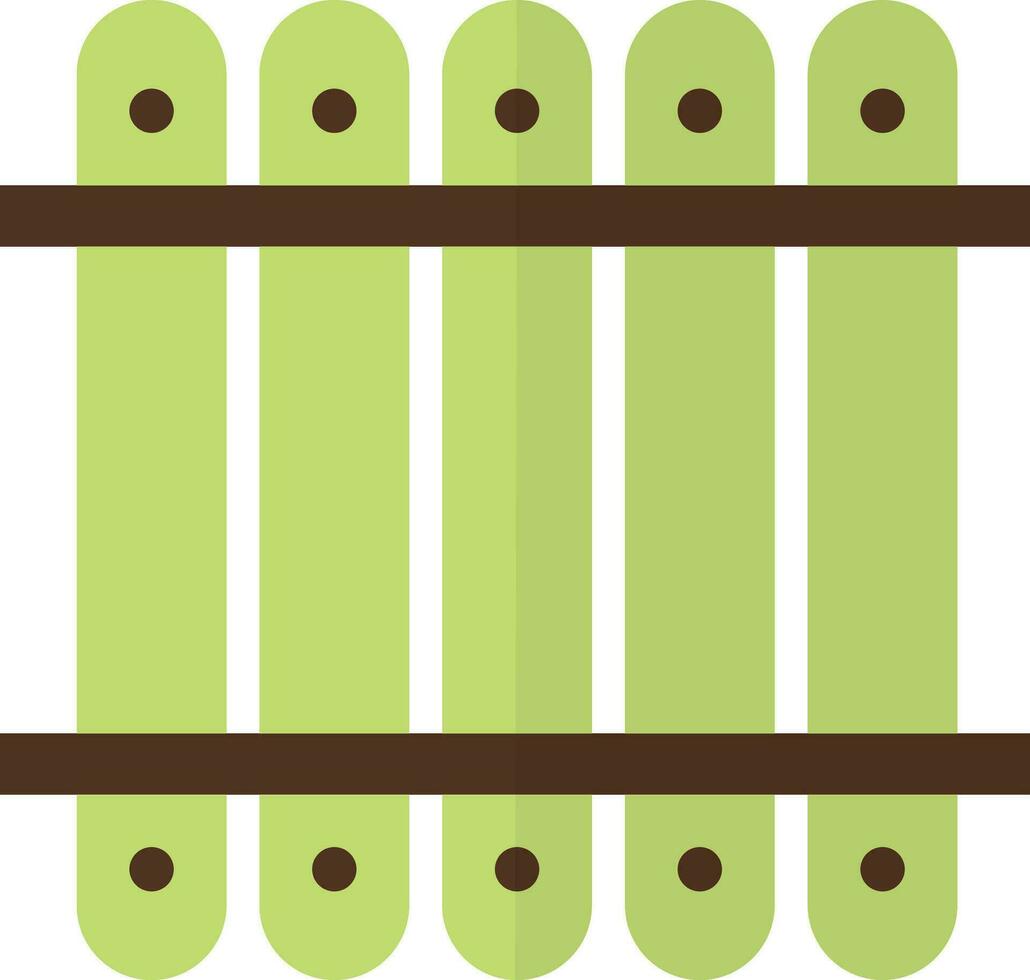Wooden fence icon for protection concept in half shadow. vector