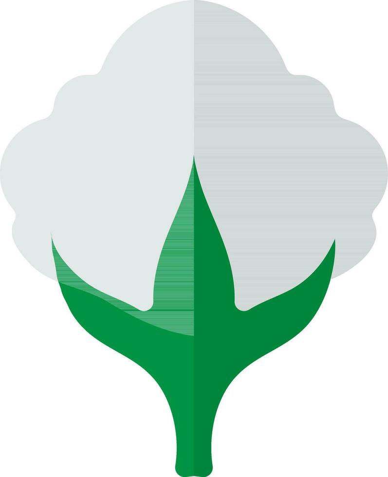 Cotton plant icon for agriculture in half shadow. vector