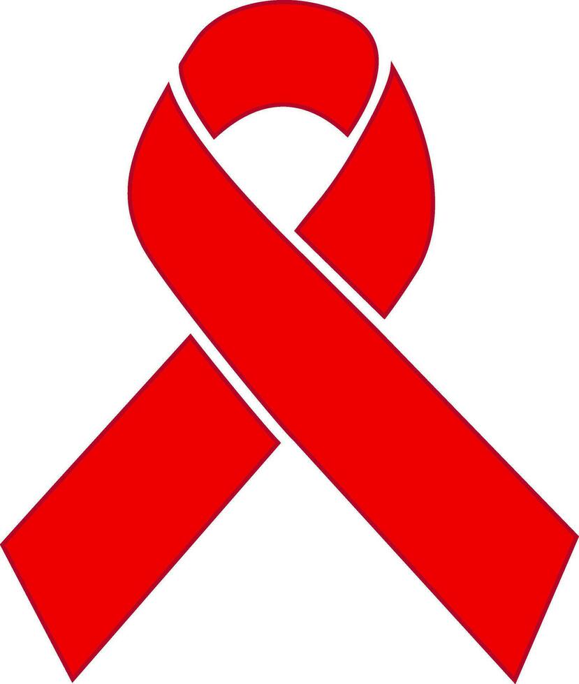 SIDA conciencia cinta en rojo color. vector