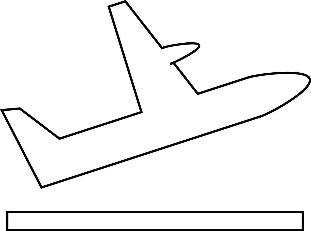 Icon of take off airplane in flat style. vector