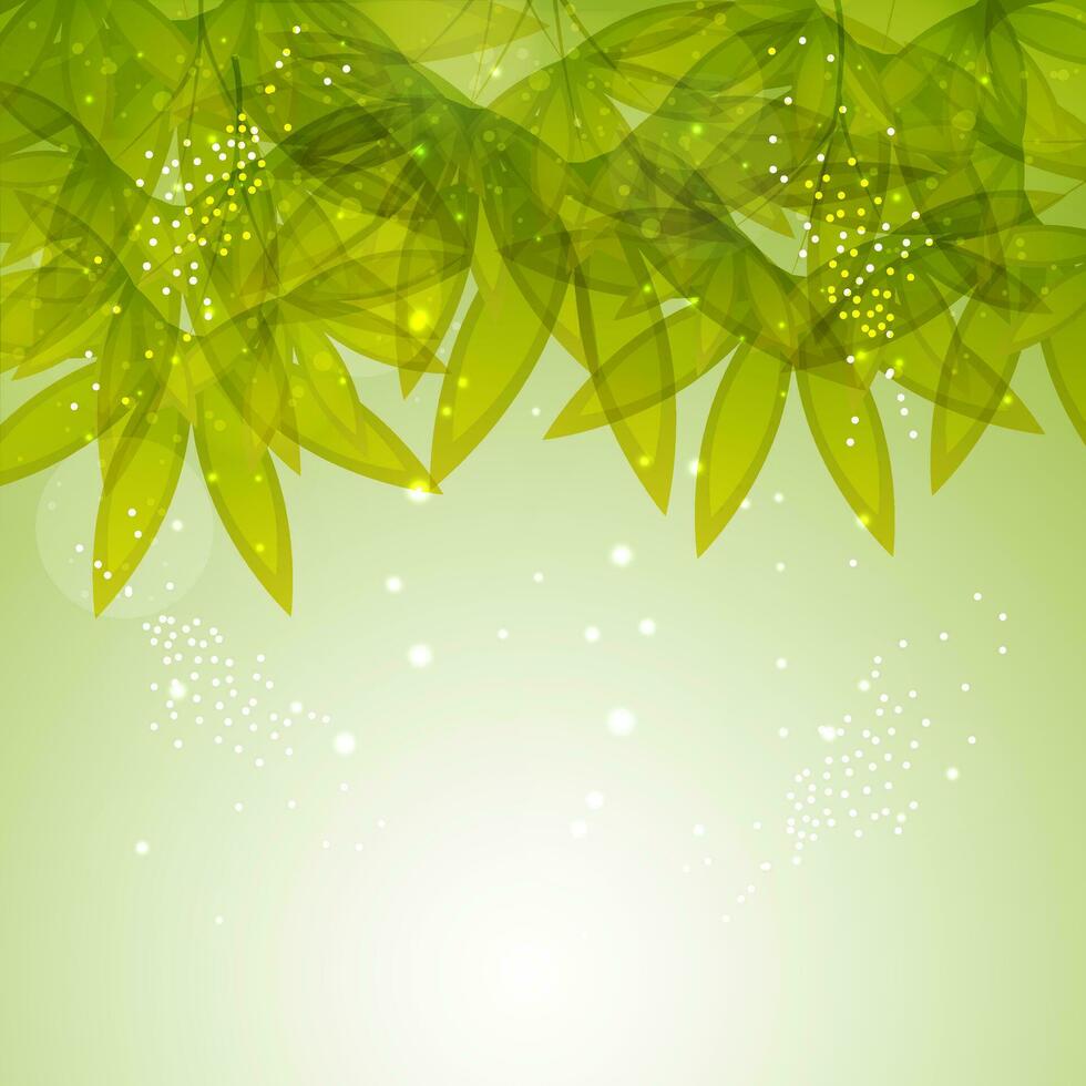 Nature background with green leaves. vector