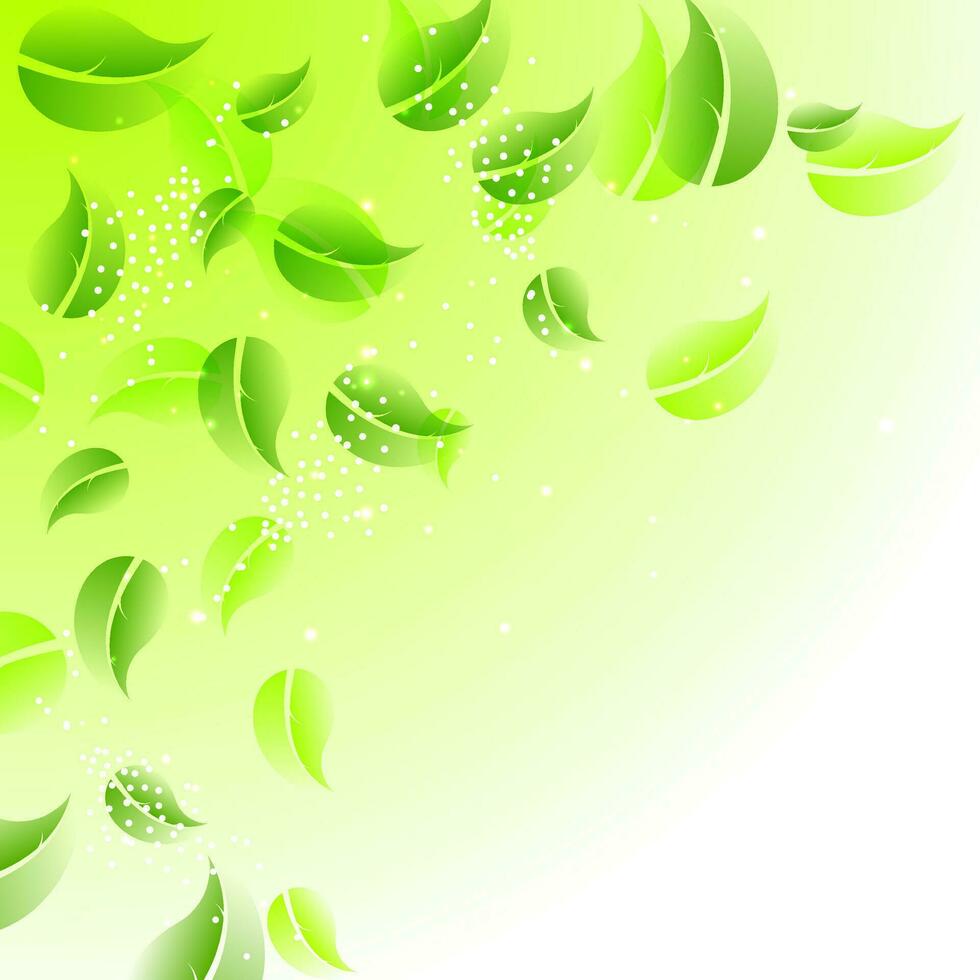 Green leaves background for Nature concept. vector