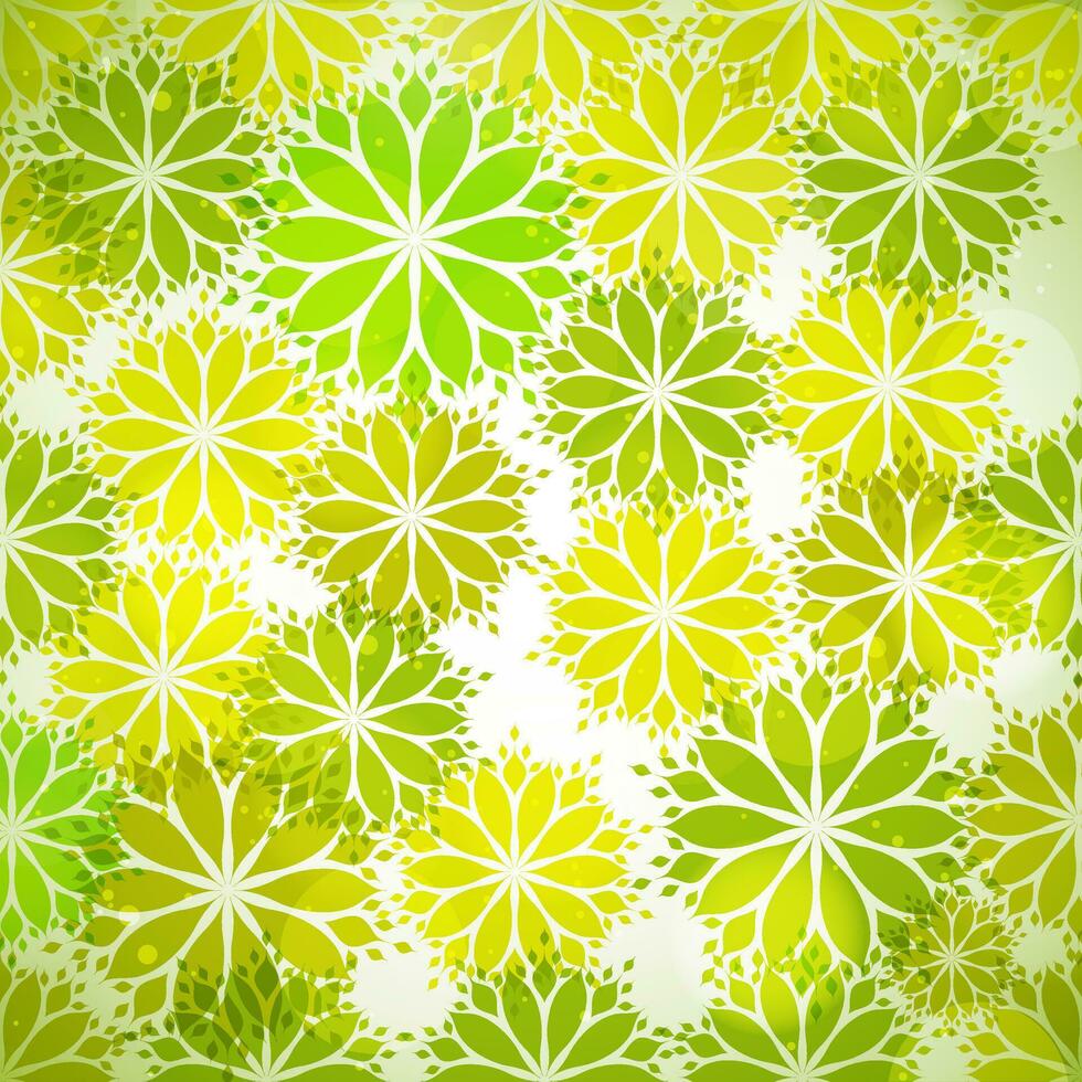 Green flowers background for Nature concept. vector