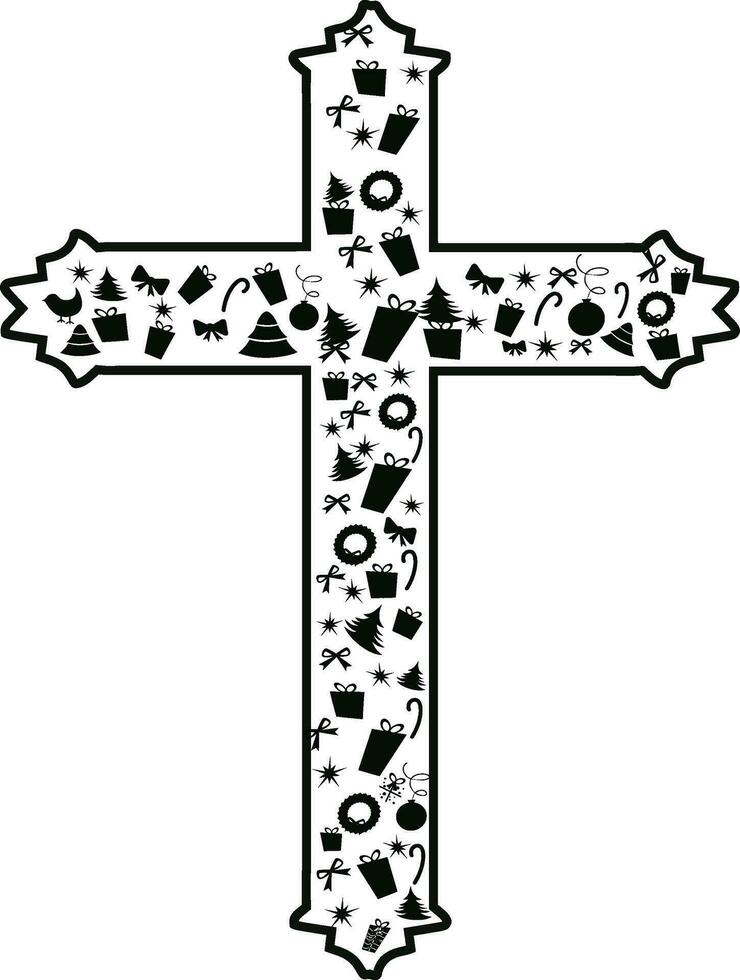 Christian cross symbol or icon. vector