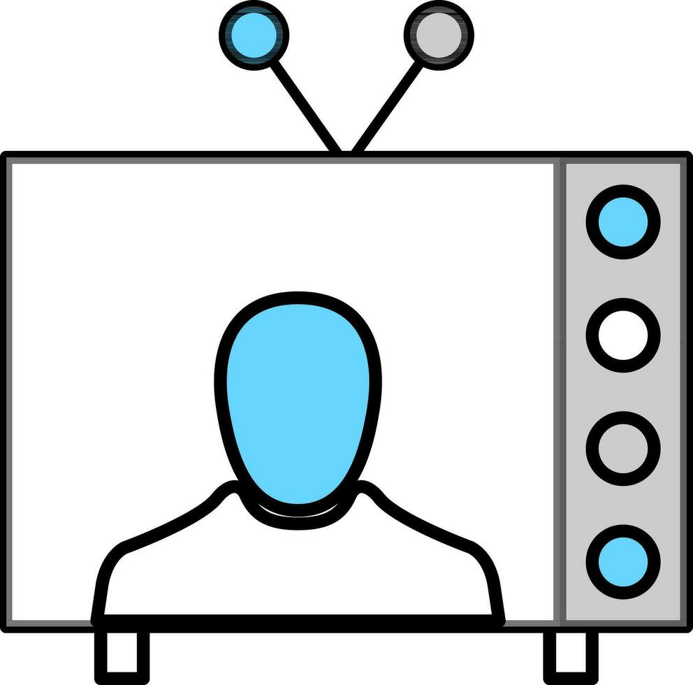 Flat illustration of a television. vector
