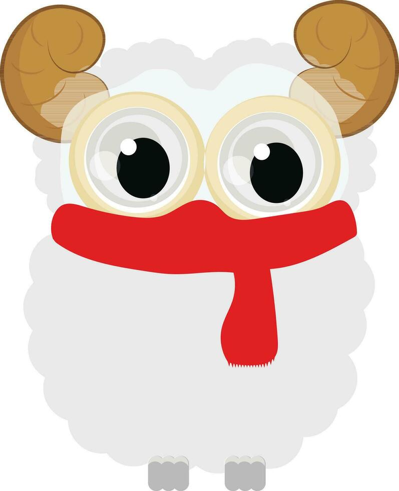 Character of funny sheep. vector