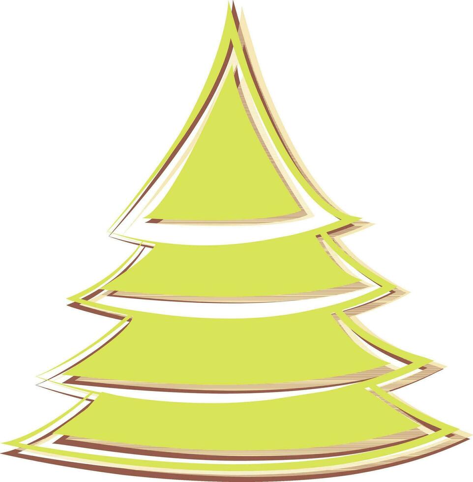 Illustration of a christmas tree. vector