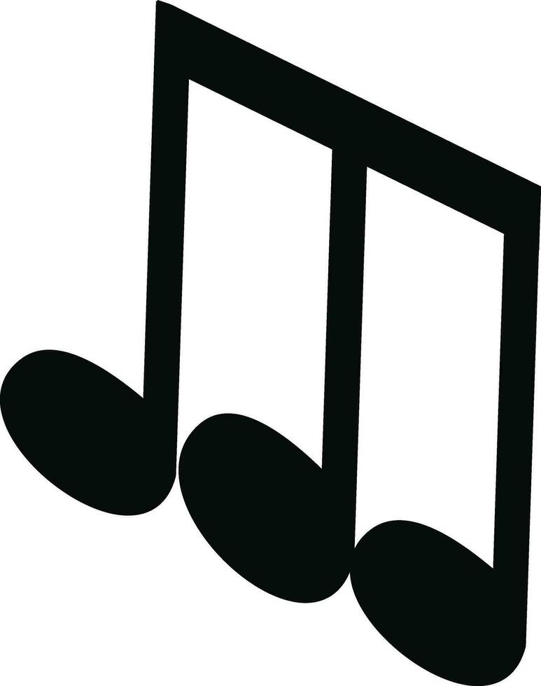 Illustration of a music note. vector