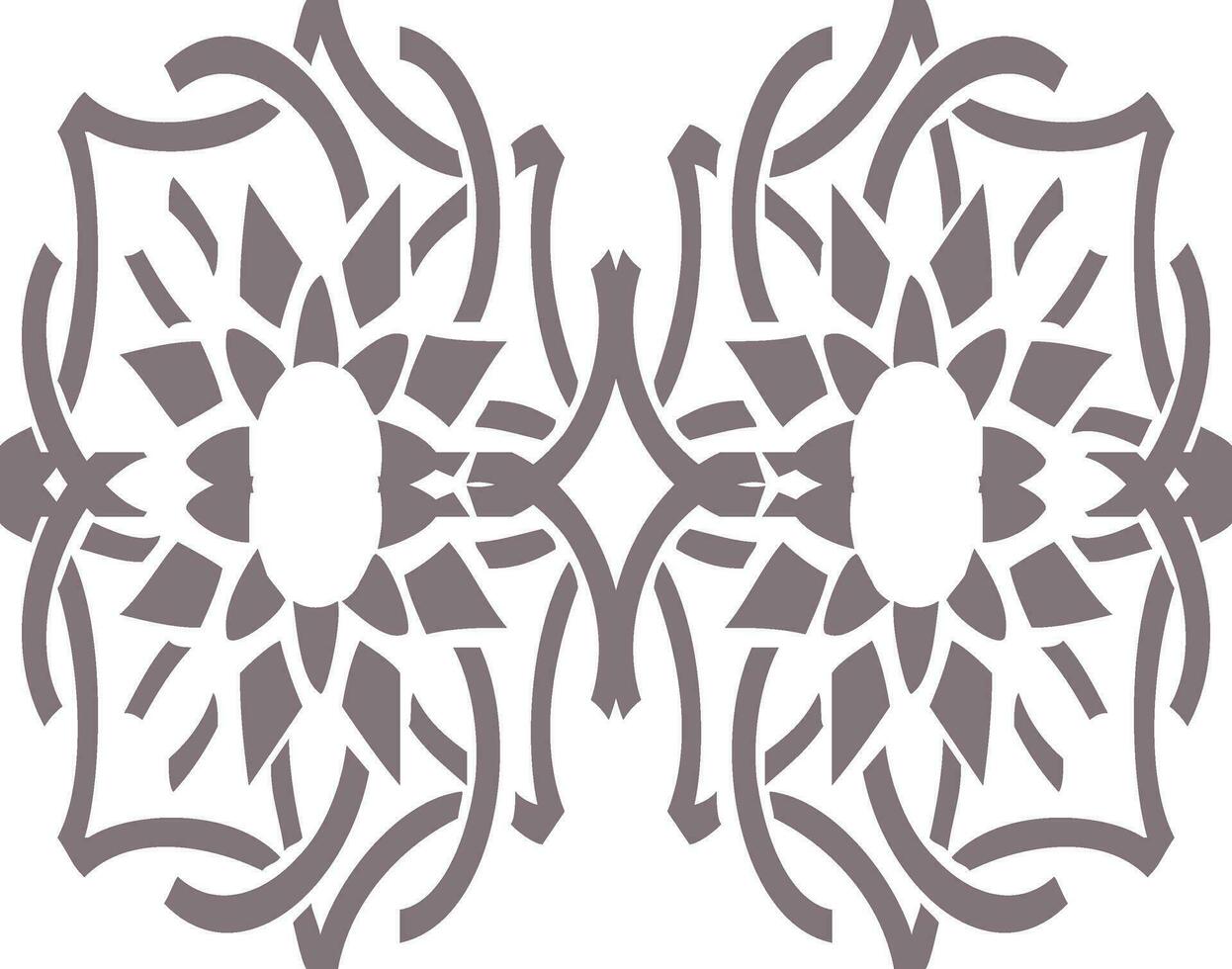 Gray and white floral pattern. vector