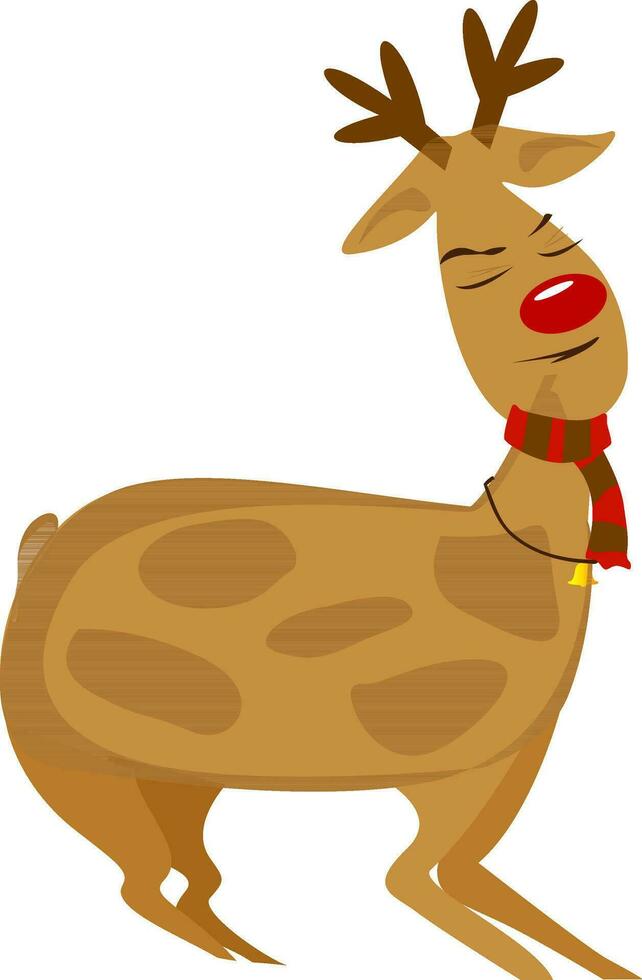 Character of a funny Reindeer. vector