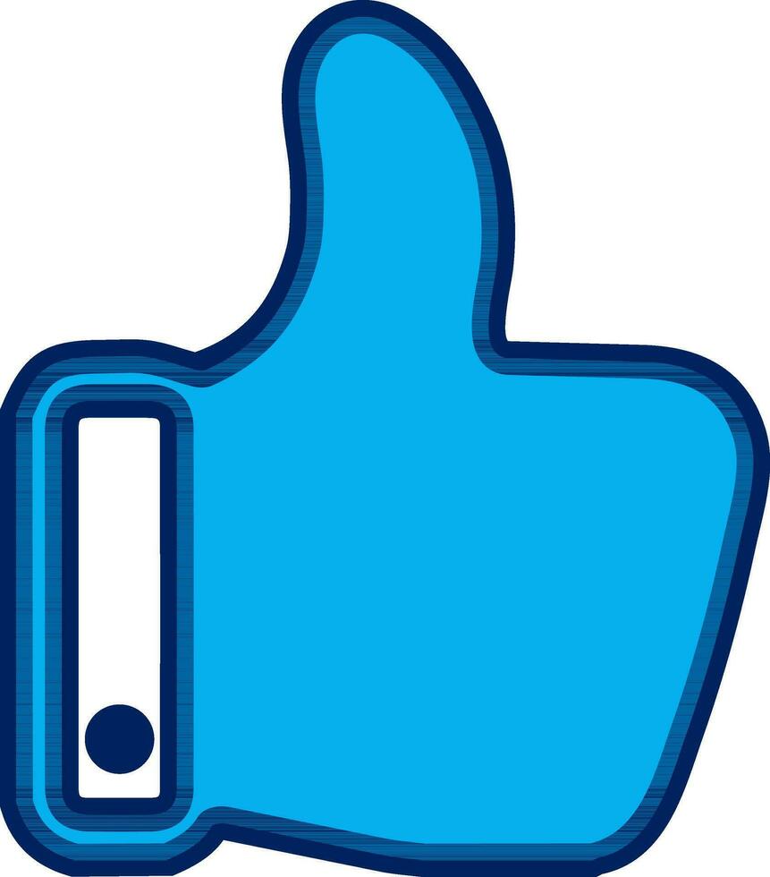 Flat style thumb up icon. vector