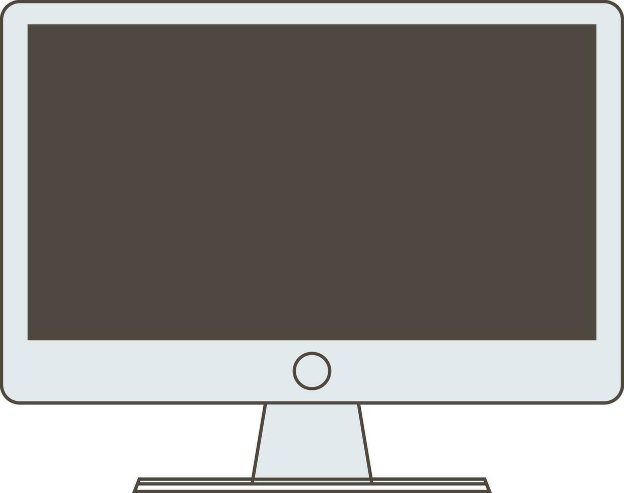 Flat style icon of a monitor. vector