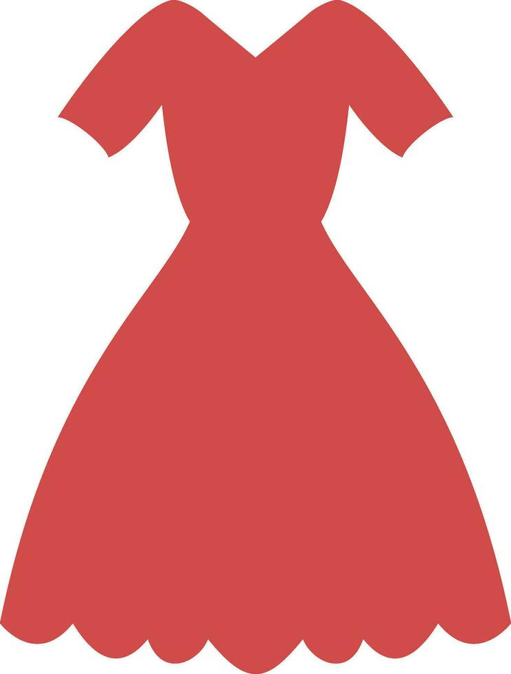 Flat illustration of dress. vector