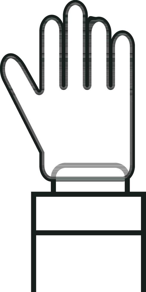 Flat illustration of a hand. vector