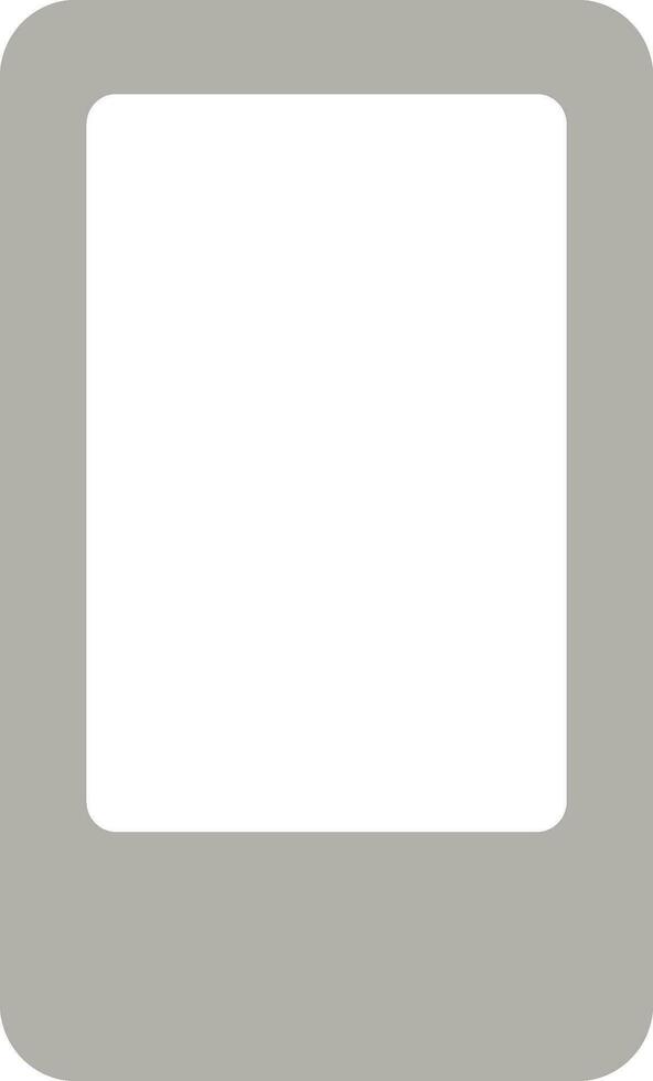 Flat style mobile phone icon in gray color. vector
