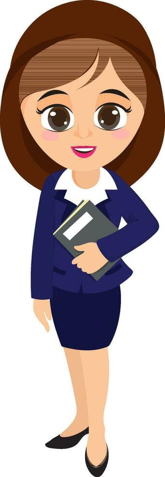 Young Business Woman character. vector