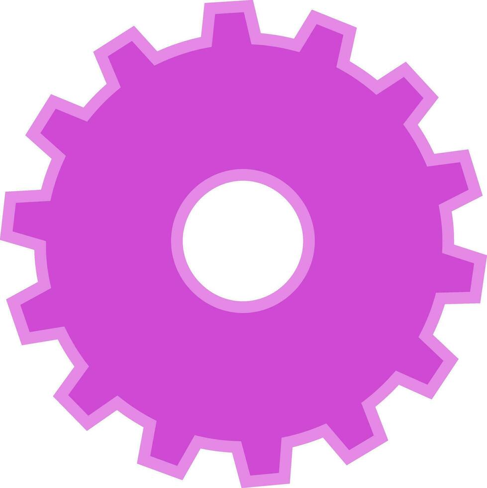 Flat illustration of a cogwheel. vector