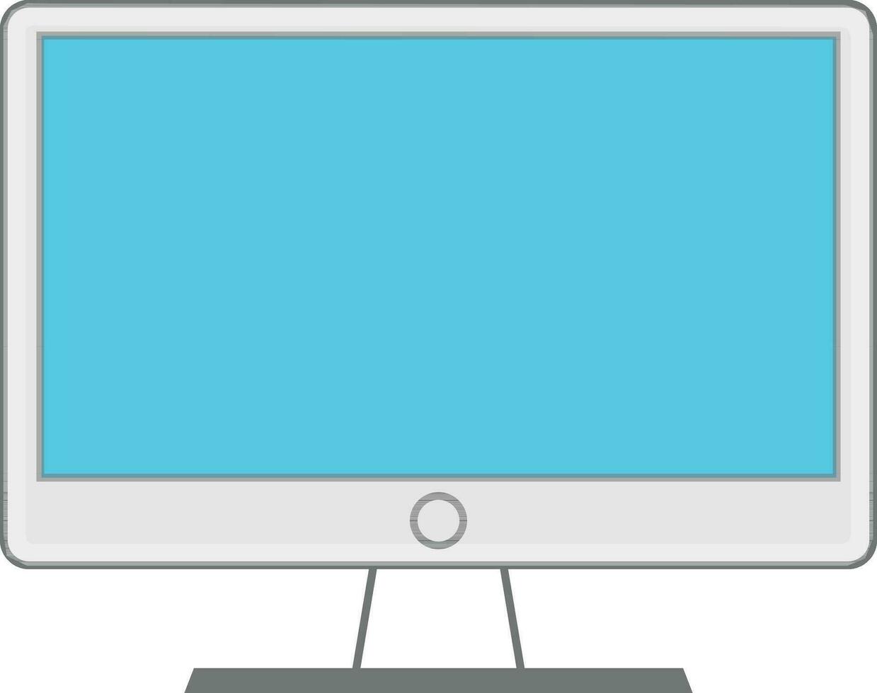 Flat illustration or icon of a desktop. vector