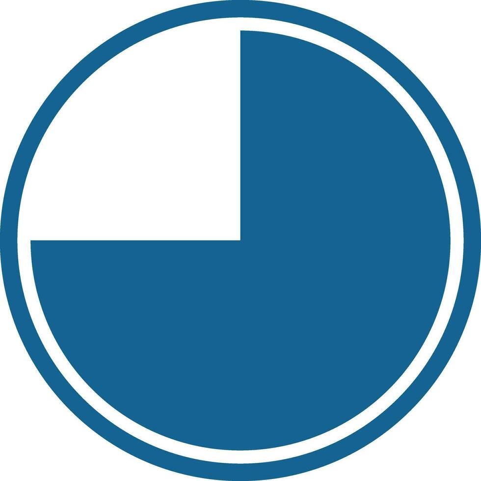 Flat sign and symbol of a pie chart. vector