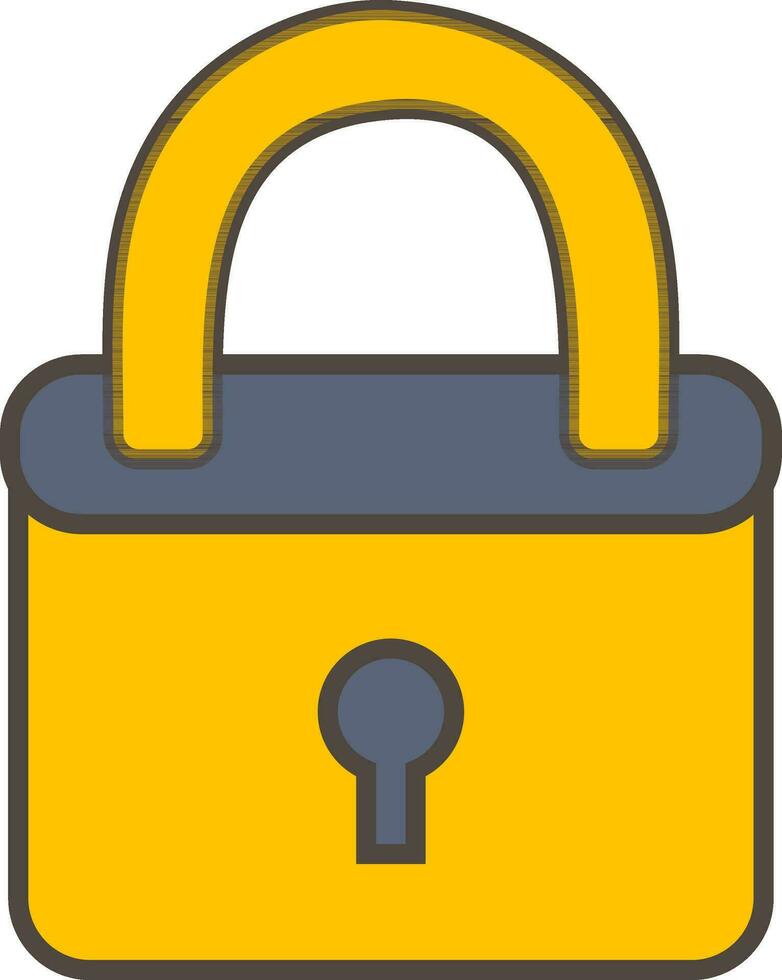 Flat illustration or sign and symbol of a lock. vector