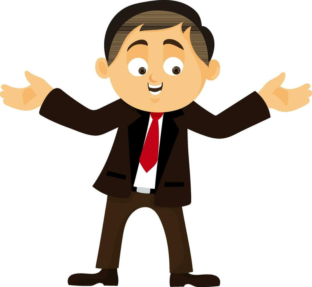 Character of a Businessman. vector