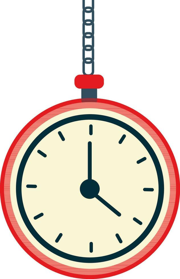 plano estilo bolsillo reloj. vector