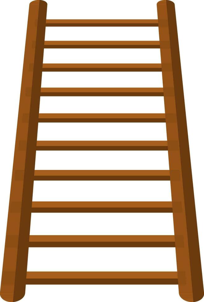 plano estilo icono de un escalera. vector