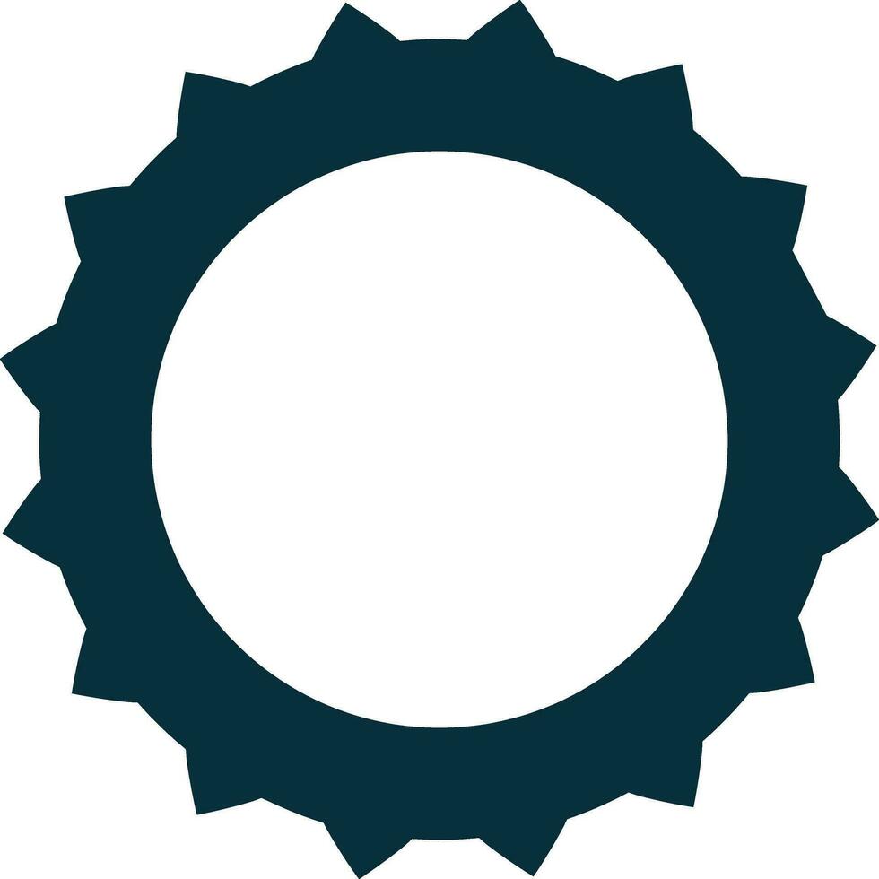 Flat style illustration of a cogwheel. vector